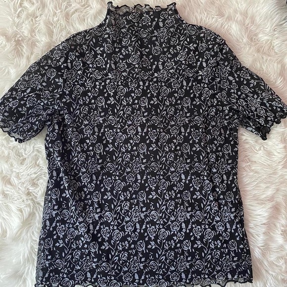 Floral Mesh Top - Picture 3 of 3